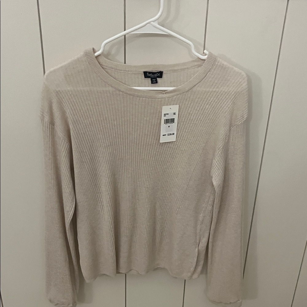 Splendid Cream Sweater set. Long Sleeve Top and pants